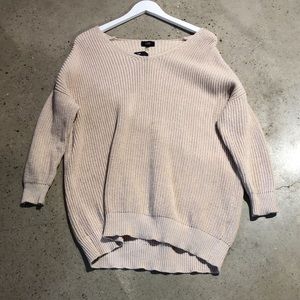 Line The Label Peach Chunky Oversized Drop Shoulder Sweater